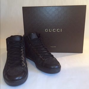 (Gently Used) Men’s Black Gucci hightop sneakers